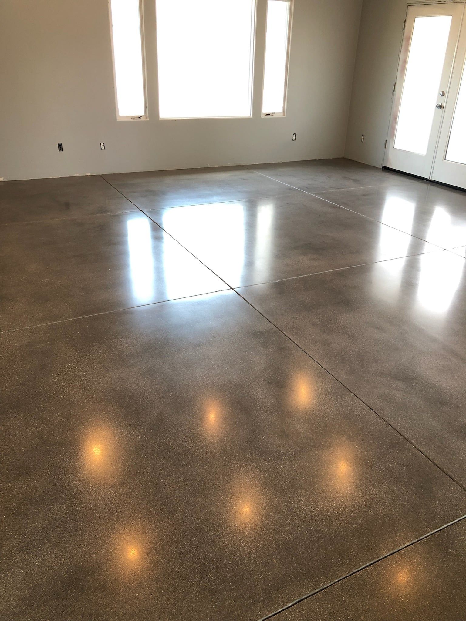 brand new residential polished concrete in tucson az