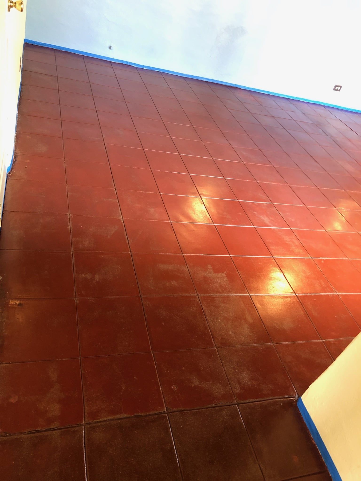 red interior tile